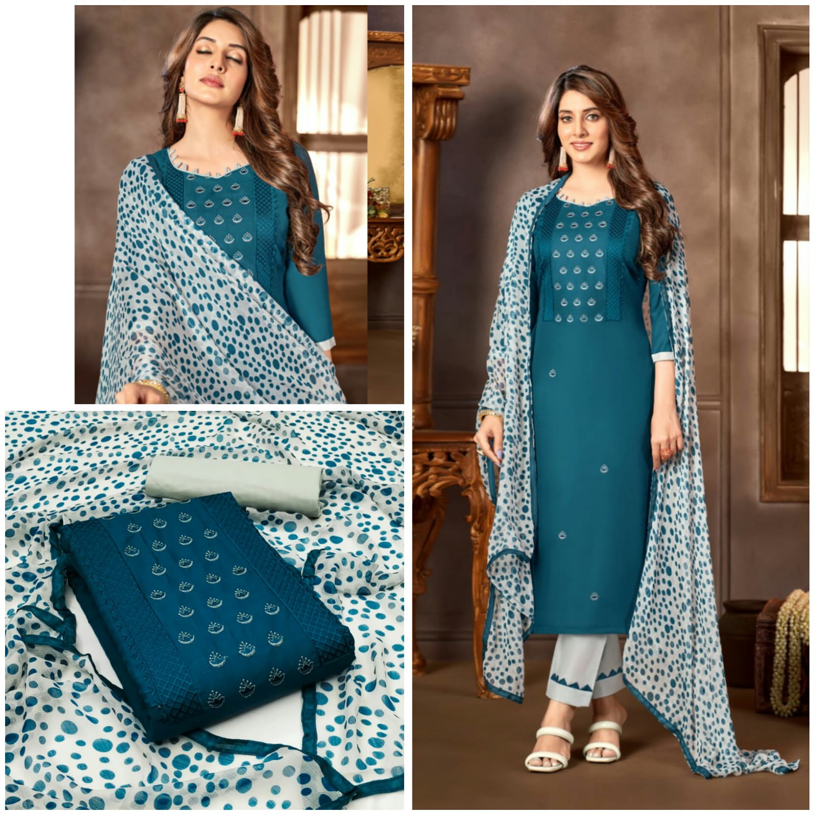 Ds Color Set Cotton Dress Material Catalog